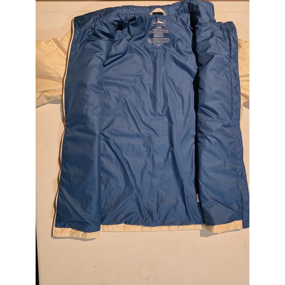 L.L.Bean Mountain Classic Puffer Jacket Womens Large Colorblock Insulated - Picture 6 of 6